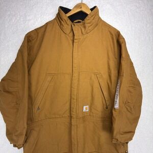 Carhartt Washed Duck Insulated Coveralls Mens 3XL Short 104396 Brown‎ NWT NOS